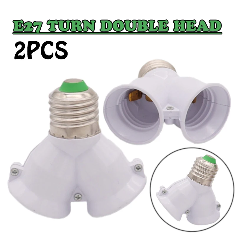 E27 TO 2E27 LED Lamp Bulb Splitter Adapter Holder Converter K9X3 Access Q5Q7 