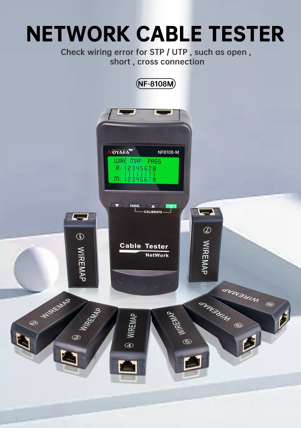 profissional rj45 testador comprimento medida cabl multifuncional poe ferramentas rede