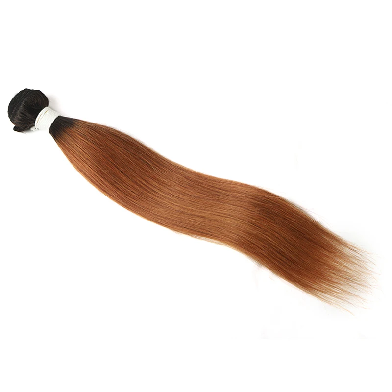 Straight Human Hair Bundles 8-26Inch Ombre Honey Blonde Brazilian Pre-colored Human Hair Weave Bundles Remy Extensions IJOY