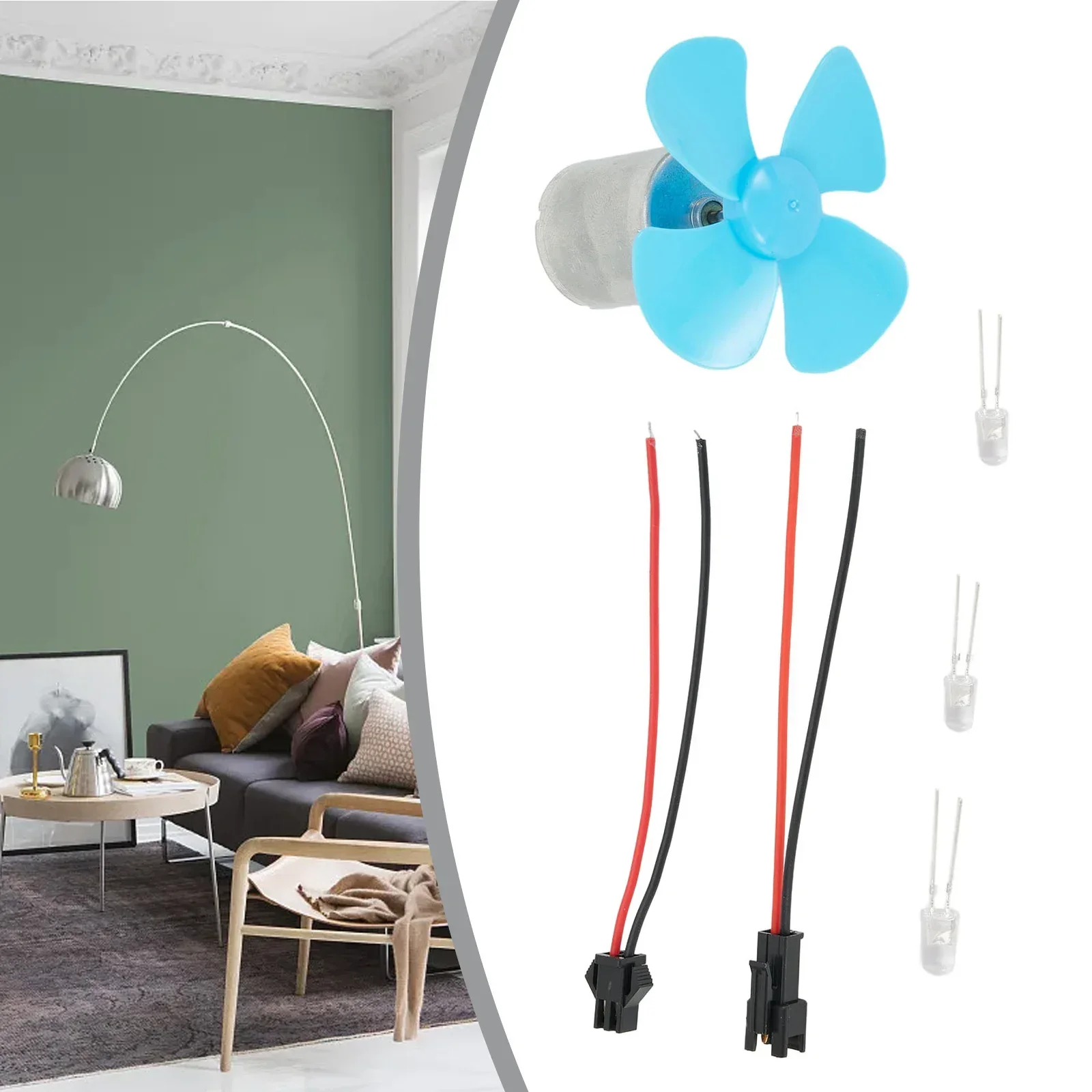 Compact Wind Turbine Generator Kit with Adjustable Voltage Renewable Power Source for Small scale Applications