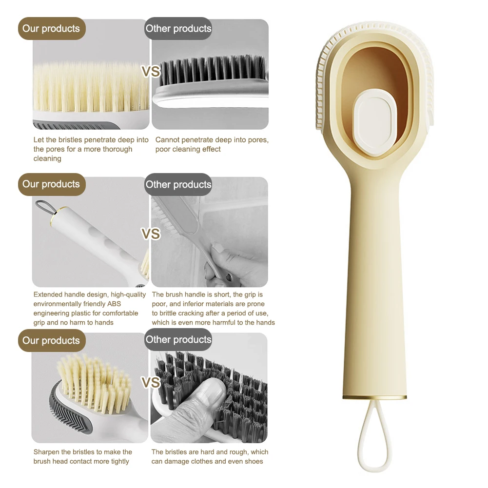 Long Handle Shoe Brush Flexible Portable Laundry Brush For Home Use 4