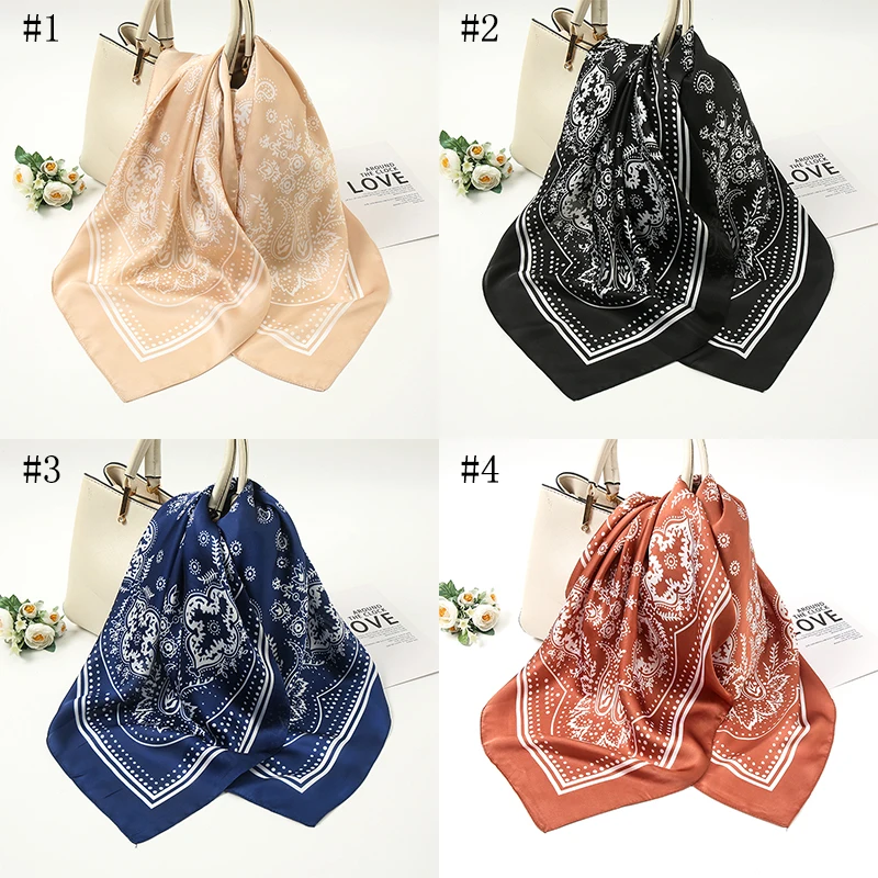 LCUK Sciarpa di Seta Moda Foulard Sciarpe con Scialle in Raso Grandi