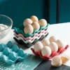 Kitchen Supplies Egg Tray Egg Rack Household Ceramic Tableware Supplies Egg Tray Egg Tray Pink 5