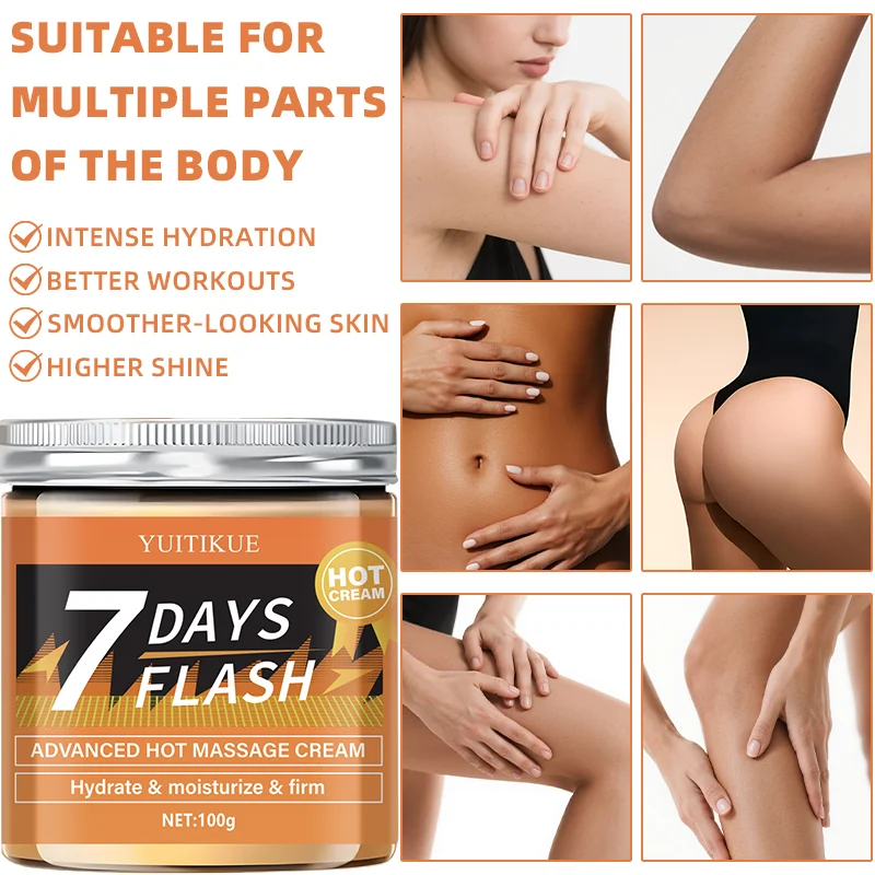 YUITIKUE 7 Days Shine   Premium 100g Hot Compress Massage Cream - Moisturizing, Nourishing, and Firming