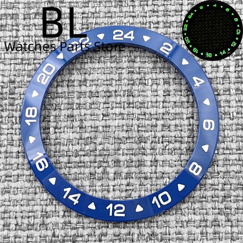 Ceramic Multi-Color GMT Watch Bezel with Green Luminous