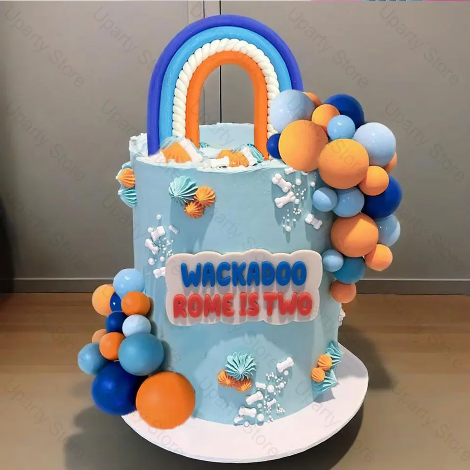LaVenty Blaue Regenbogen-Kugeln – 41-teiliges Cupcake-Deko-Set Für Geburtstag, Babyparty & Hochzeit