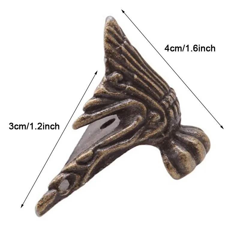 4 Pcs Angolo Di Metallo Staffa D'angolo Protezione Angolare Per Piedini - Foto 5