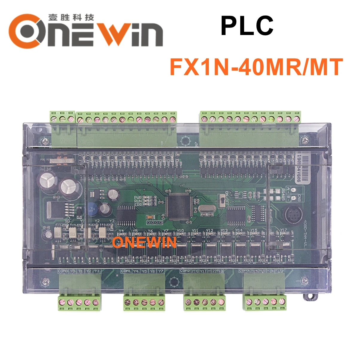 FX1N-40MR FX1N-40MT plc工業用制御ボード24入力16出力、rs485 Modbus