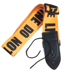 Vintage - Inspired Ethnic Guitar Strap - Adjustable Leather (Yellow)