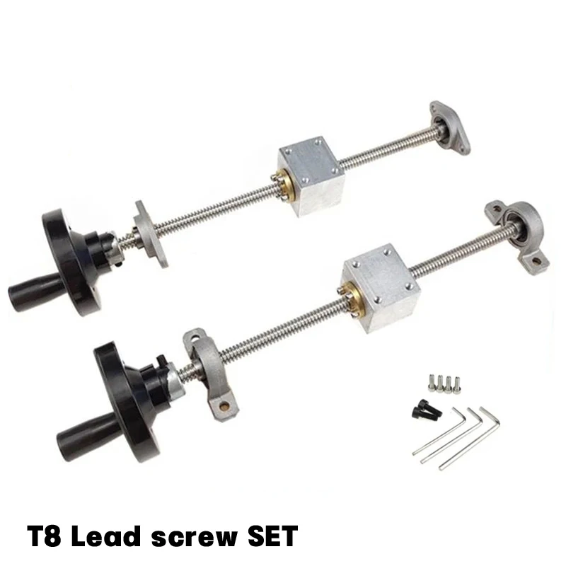 Kit Parafuso de Chumbo para Impressora 3d Cnc Latão Porca de Cobre Suporte de Rolamento Volante Suporte de Habitação mm 200 mm 300 mm 350 mm 400 mm 500 mm Kp08kfl08 Jogo t8