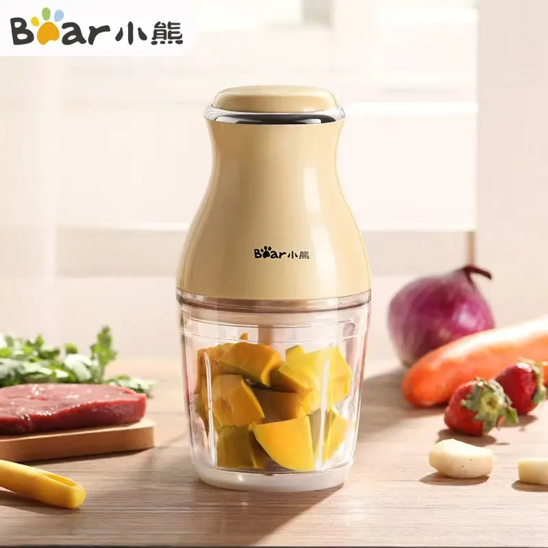 600ml Multifunctional Food Processor Electric Meat Grinder Portable Blender Cup Mixer Baby Food Supplement Mincing Machine 220V biolomix 3 in 1 multifunctional food processor 700w portable juicer blender personal smoothie mixer food chopper and dry grinder