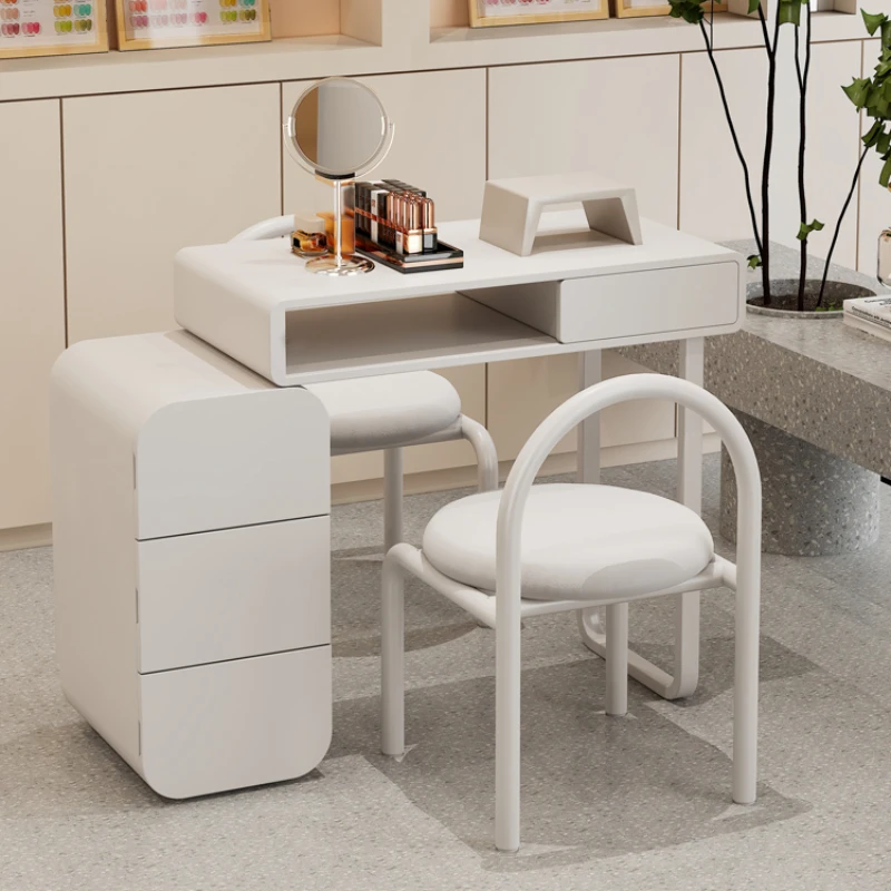 Aesthetic Makeup Manicure Table Professional Home Designer Luxury Manicure Table Reception Mesa Manicura Salon Furniture RR50MT