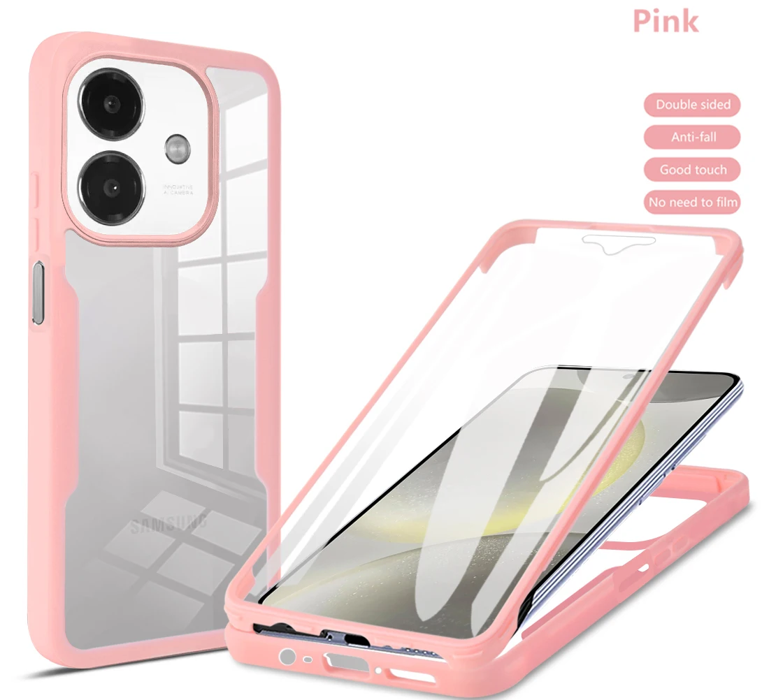 Clear Double Layer Shockproof 360 Full Body Screen Protector Case