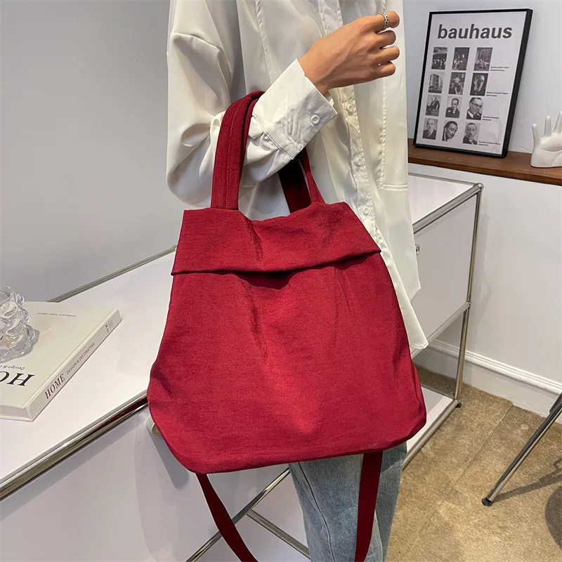 

Women's casual bag, super light, large bag, nylon cloth handbag, student class single shoulder crossbody bag