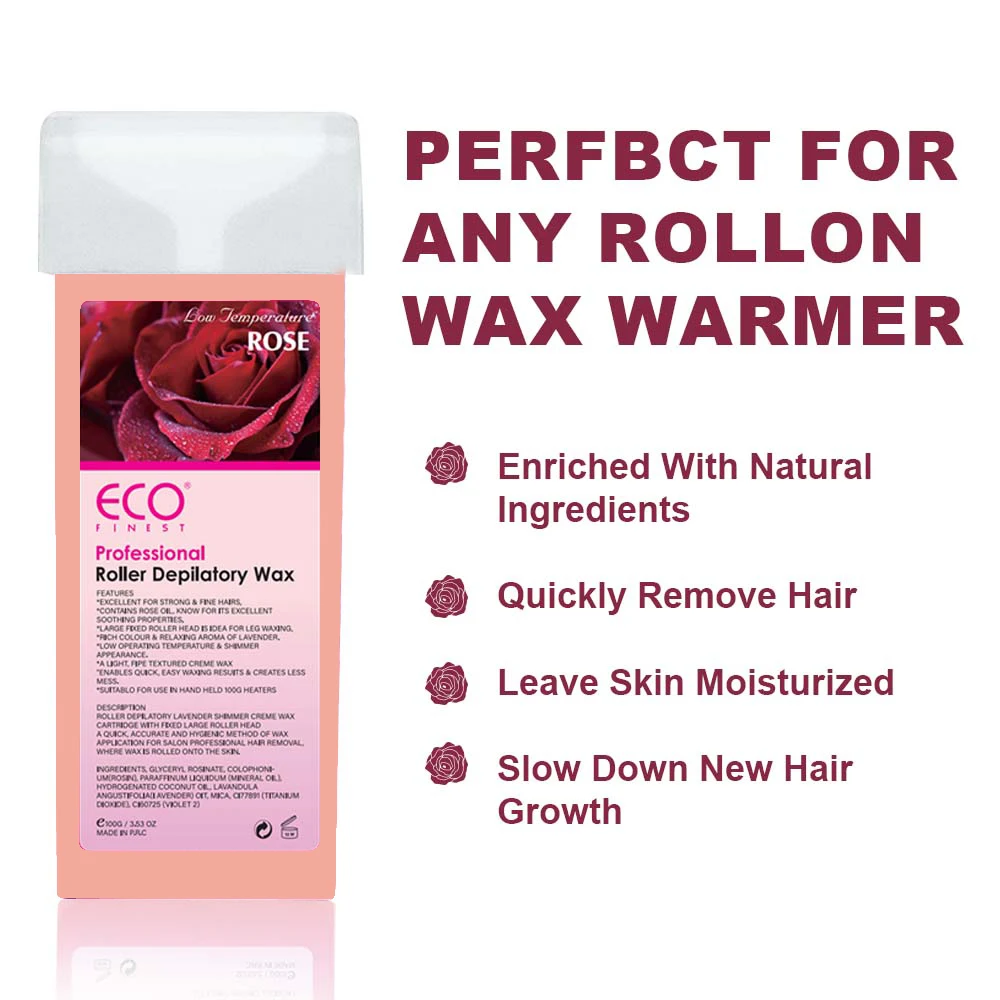 Cire roll-on à la rose pour épilation douce soin naturel_voghion.com