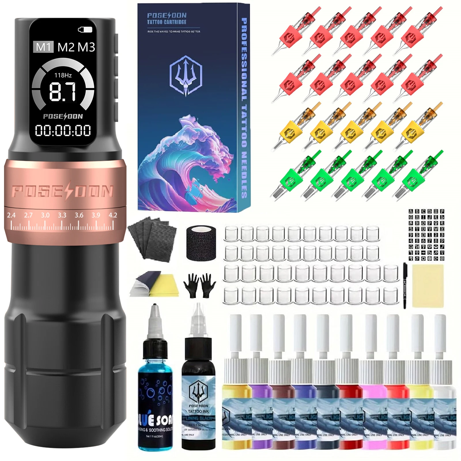 Tattoo Kit POSEIDON V4 Adjustable For Permanent Makeup Machine