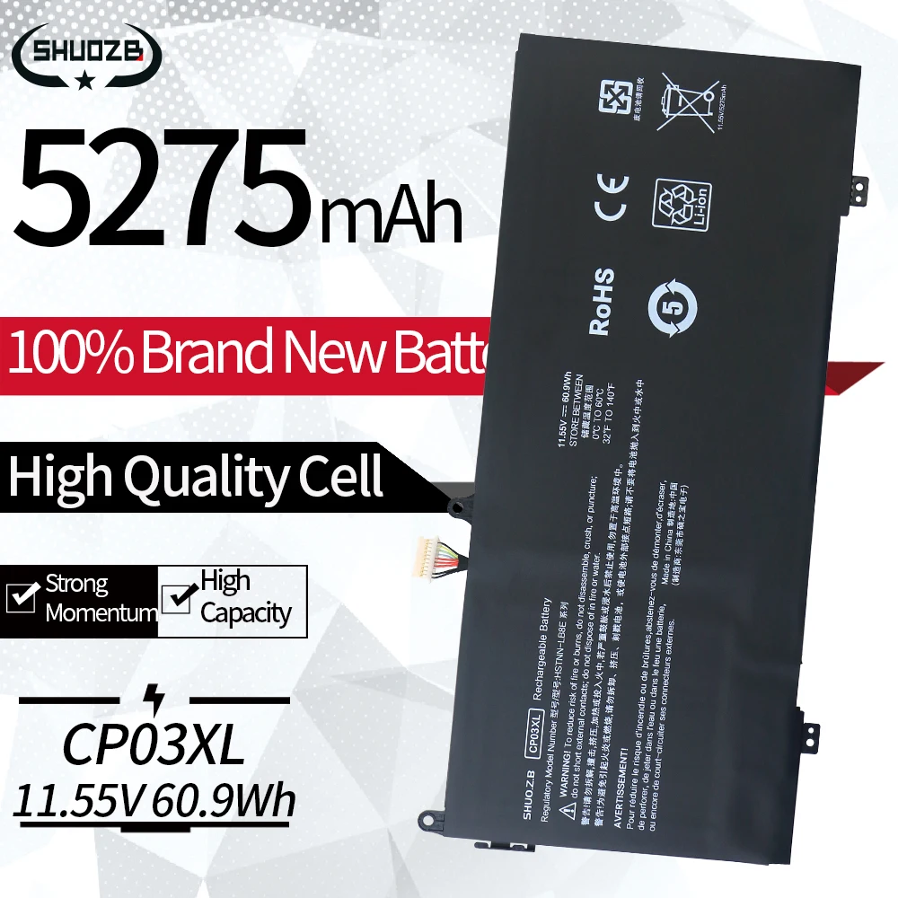 

CP03XL Battery For HP Spectre x360 13-AE052NR 13-AE005NA 13-AE006TU 13-AE000 929066-421 929072-855 HSTNN-LB8E 3ICP4/85/98 11.55V