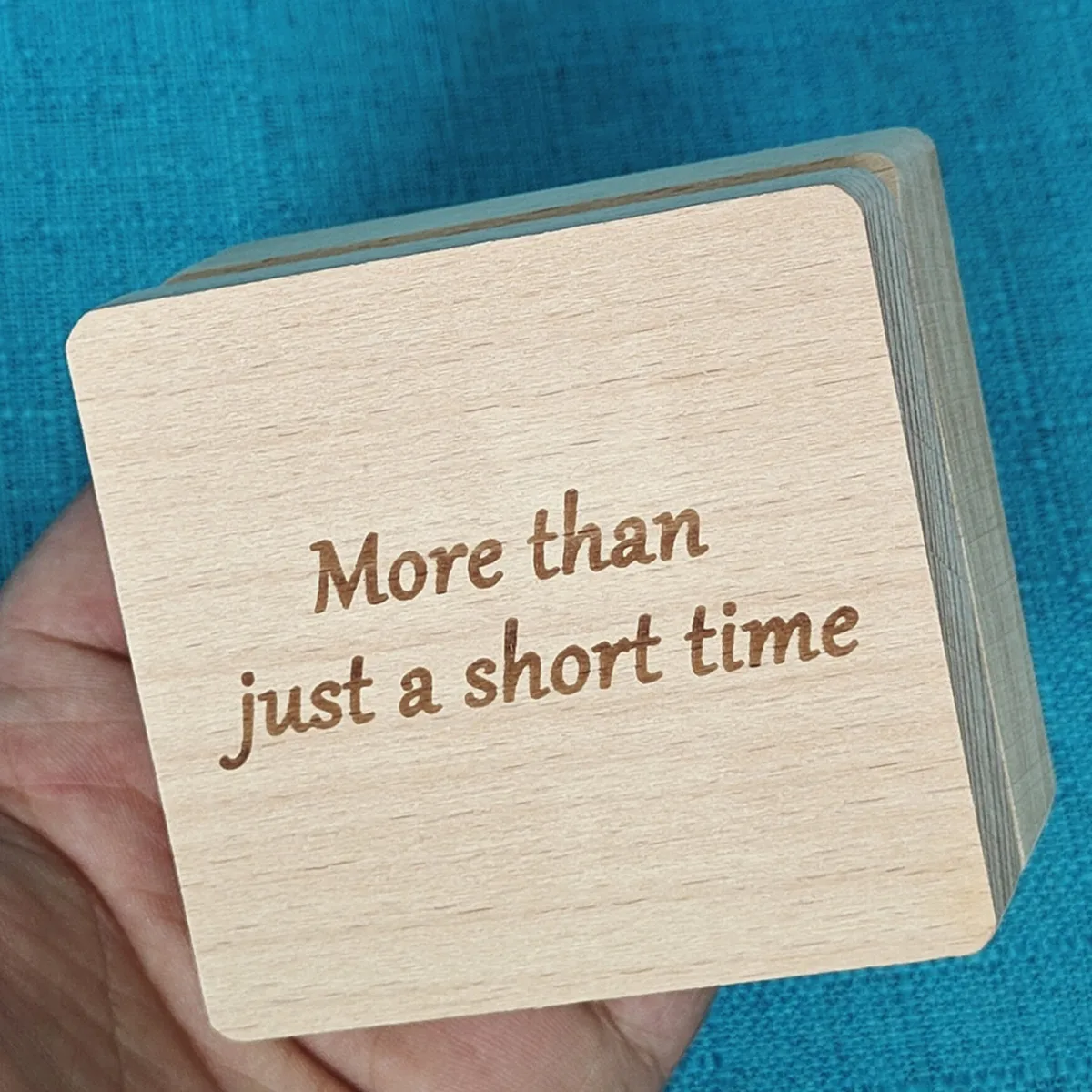 

Customized Wood Wind Up Photo Music Box, More Than Just A Short Time, Birthday Gifts, Wedding Anniversary