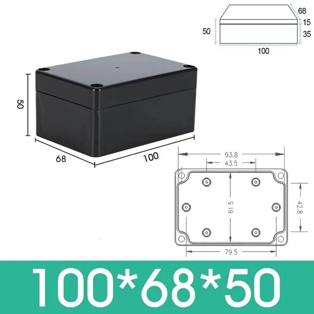 ABS Plastic DIY Housing Instrument Electronic Project Box Waterproof Black Electric Supplies Three Layers Power Box