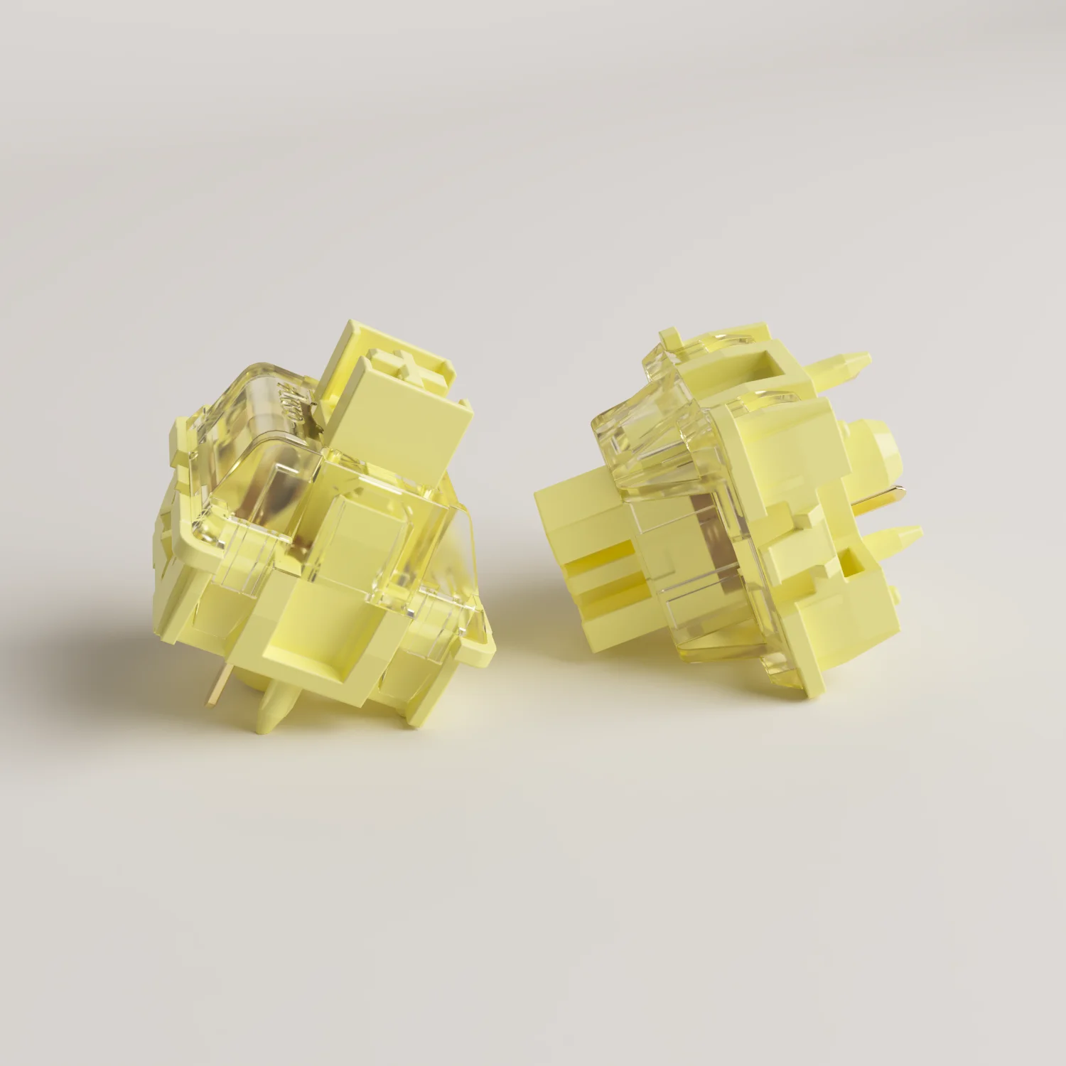 Interruptor Linear Akko com Stem Dustproof Compatível com Teclado Mecânico mx Creme Amarelo Pro Pin 50gf v3 45 Pcs - Imagem 3