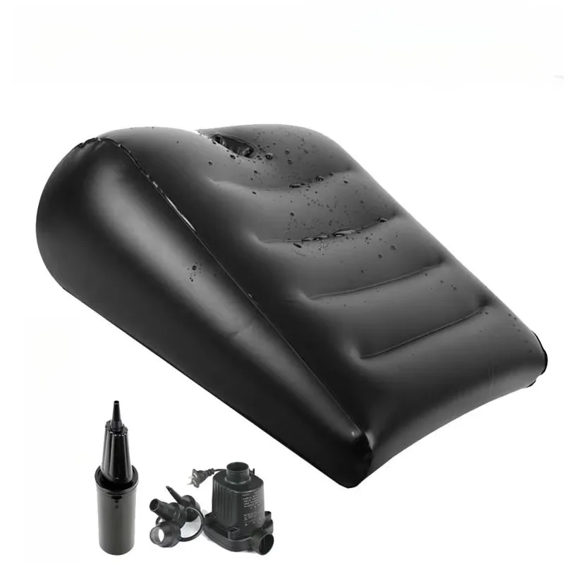 Inflatable Pillow Triangle Wedge Cushion PU Leather Bolster Home Backrest Mat Air Mattress Sofa Bed Multifunctional Furniture 5