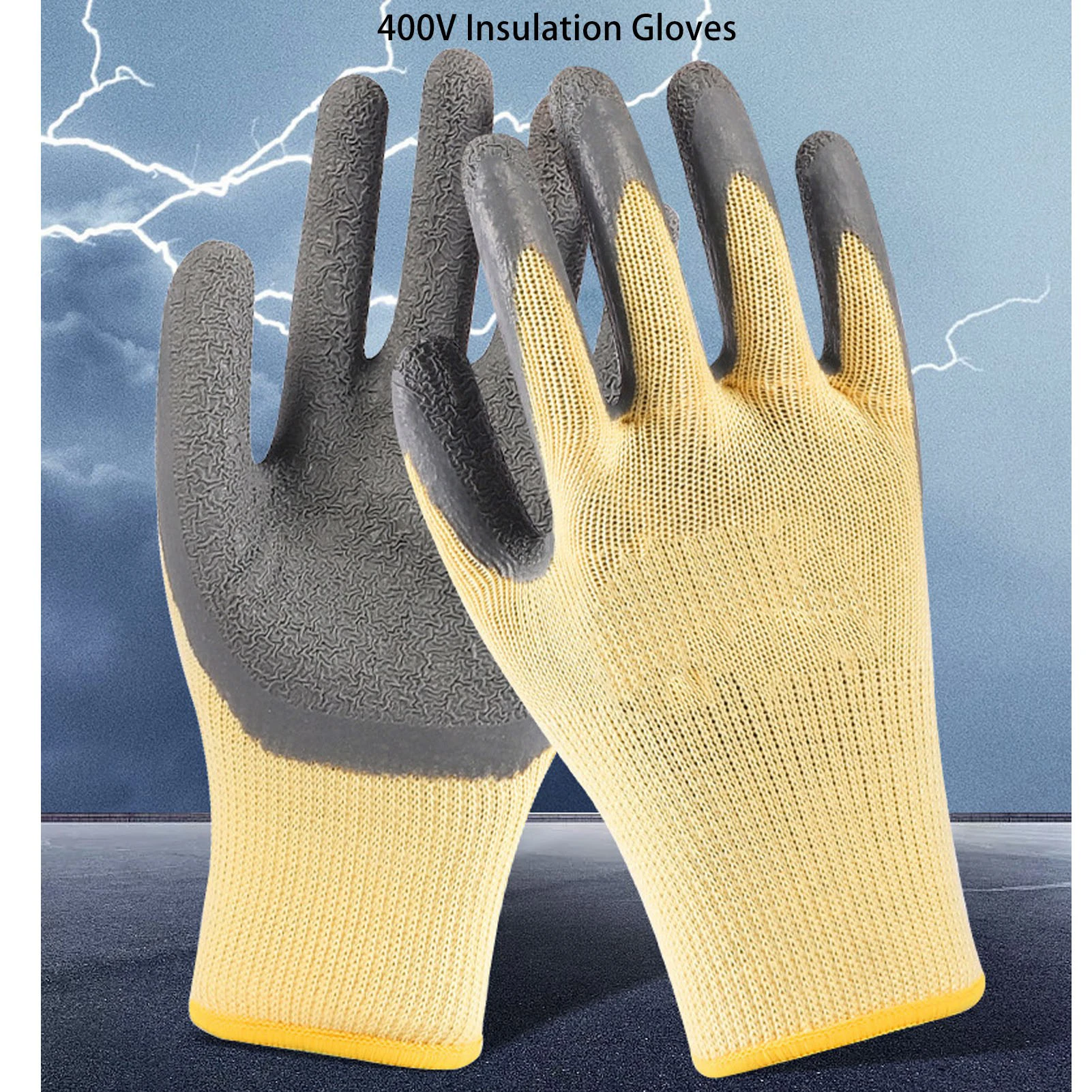 Insulation Work Gloves Flame Retardant 400V Voltage Resistance Rubber Electrician Gloves Electric Maintenance