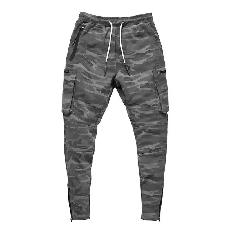 New Autumn/Winter Men's Loose-Fit Sport Casual Trousers Multiple Pockets Cargo Pants Outdoor Fitness Training Quick Dry