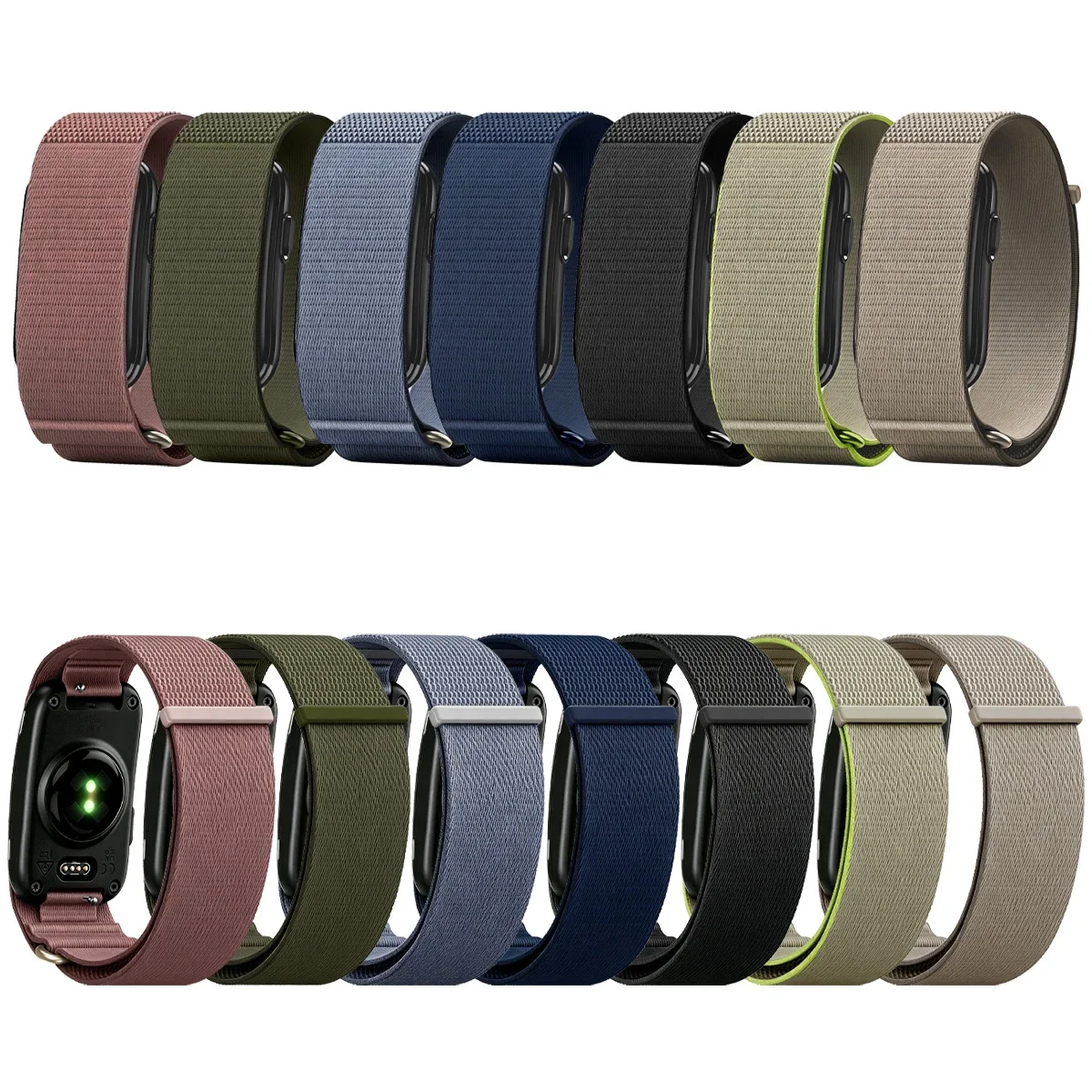 Woven Nylon Loop Strap for Sports Fitness Tracker - Adjustable Wristband