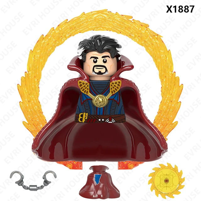 Superhero Strange Multiverse Action Figures Scarlet Witch Mordo Wong Mini Bricks Disney Building Blocks Toys for Children X1887