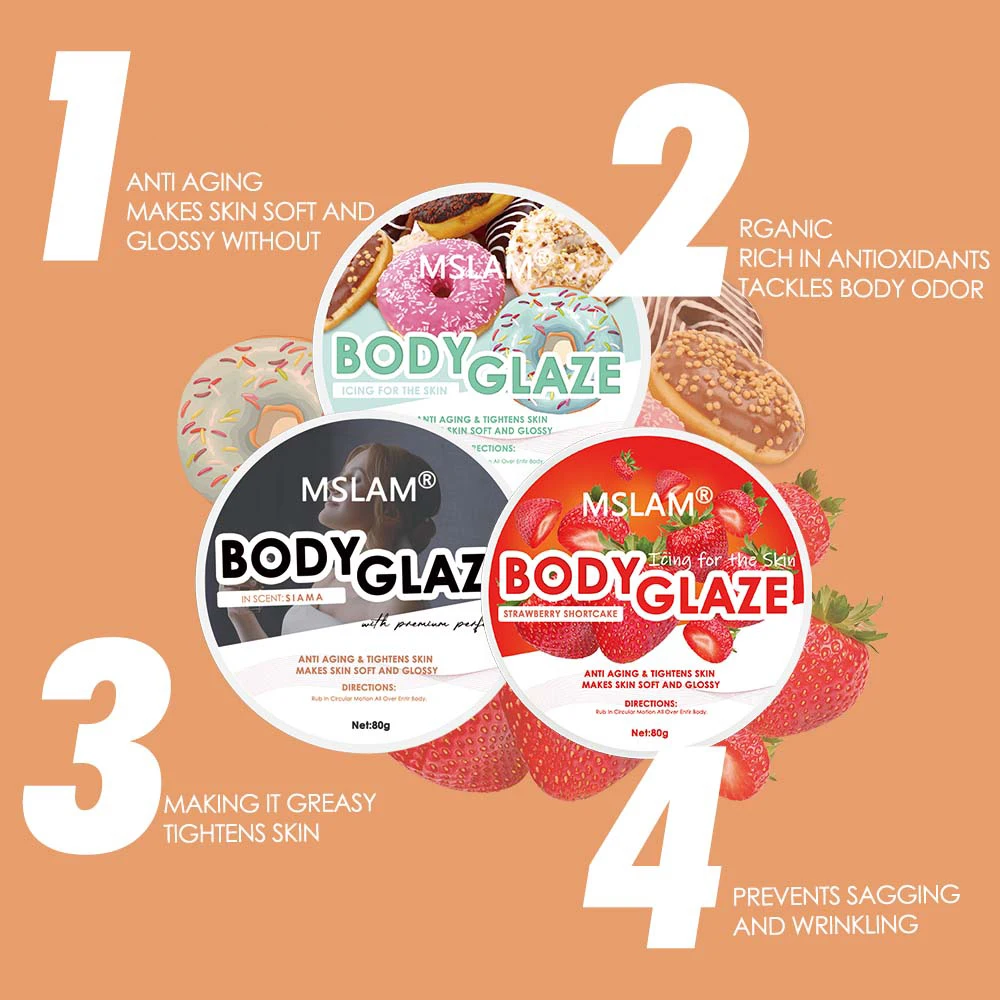 Body Glaze Body Butter Whipped Body Butter for Women, Butter Body Moisturizer for Women Anti Aging Body Cream Leaves Skin Soft 2