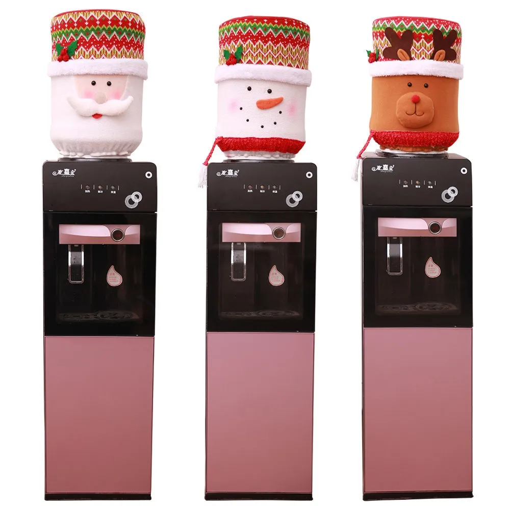 Water Dispenser cover Christmas Santa Claus decor Water Bucket Dispenser Container Dust Proof Bottle Purifier Xmas Decor