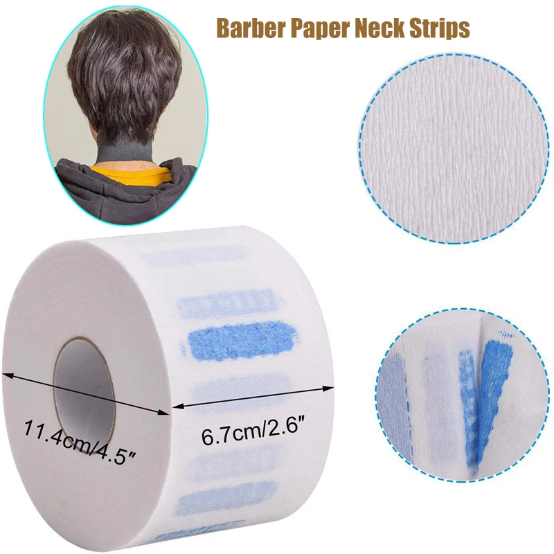 Disposable Stretchy Barber Paper Neck Strips 1 Roll 100 Strips Stretchy Paper Neck Band Protector For Hair Cutting Accessories