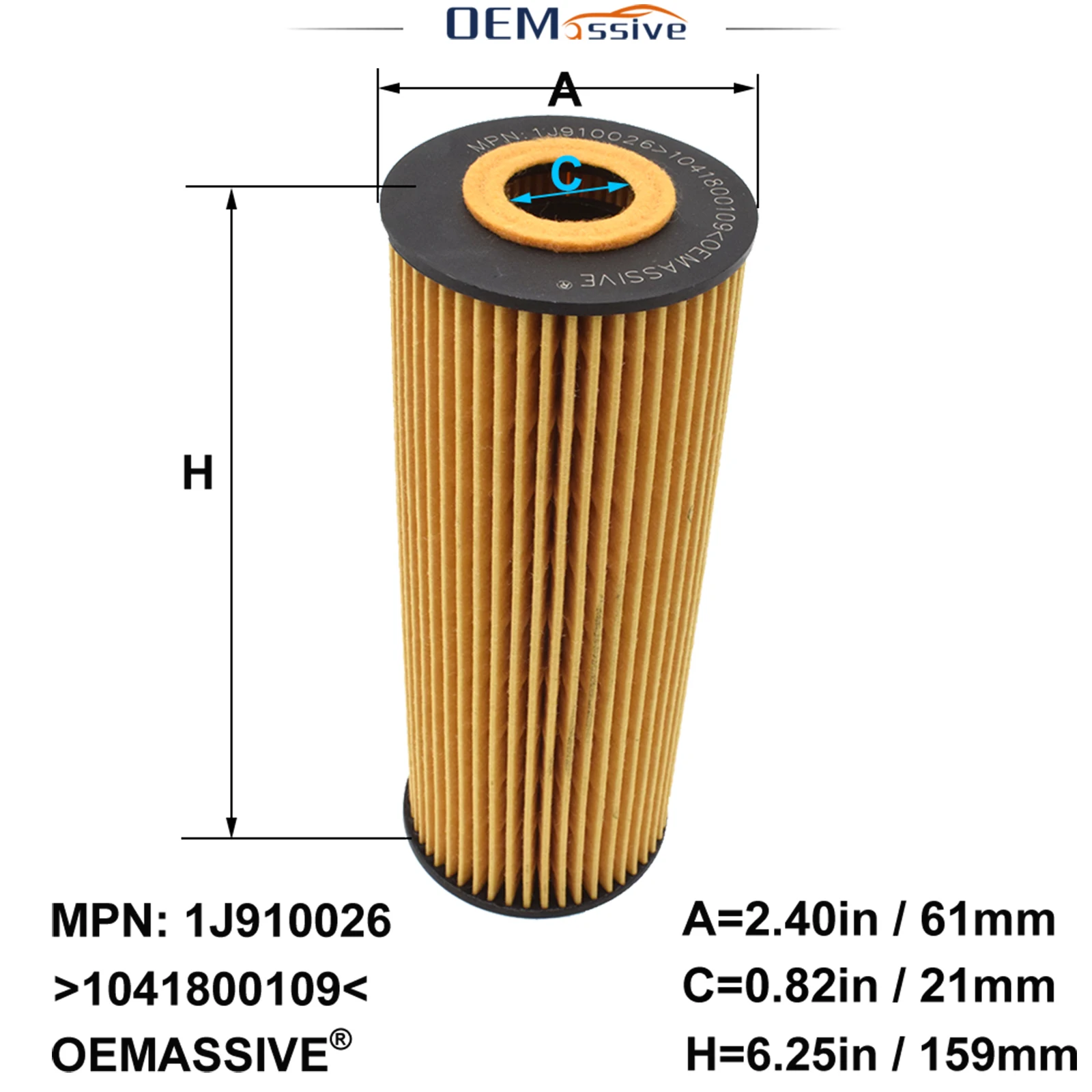1041800109 Oil Filter For Mercedes-Benz C-Class S-Class C180 230 E220 G36AMG 200TE S320 V230 Daewoo VW SsangYong Actyon Kyron