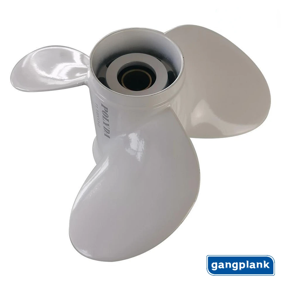 船のプロペラ QASULER 664-45949-02-El マリンボート船外機プロペラ 9 7/8 X 13、