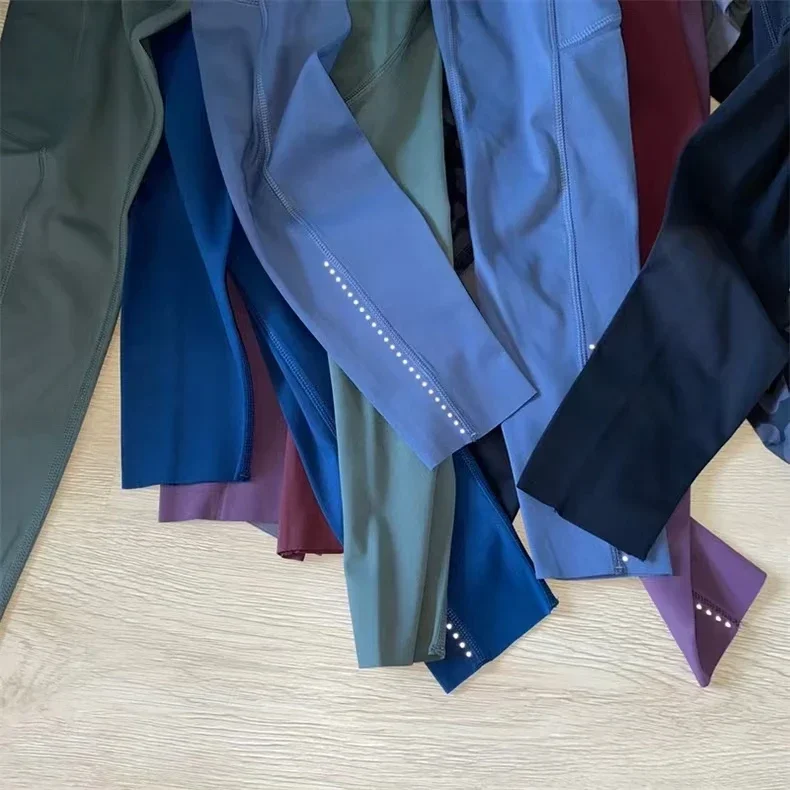 Lemon Yoga Leggings Workout High Waisted Women Light Fleece Yoga Pants Fast and Free 25