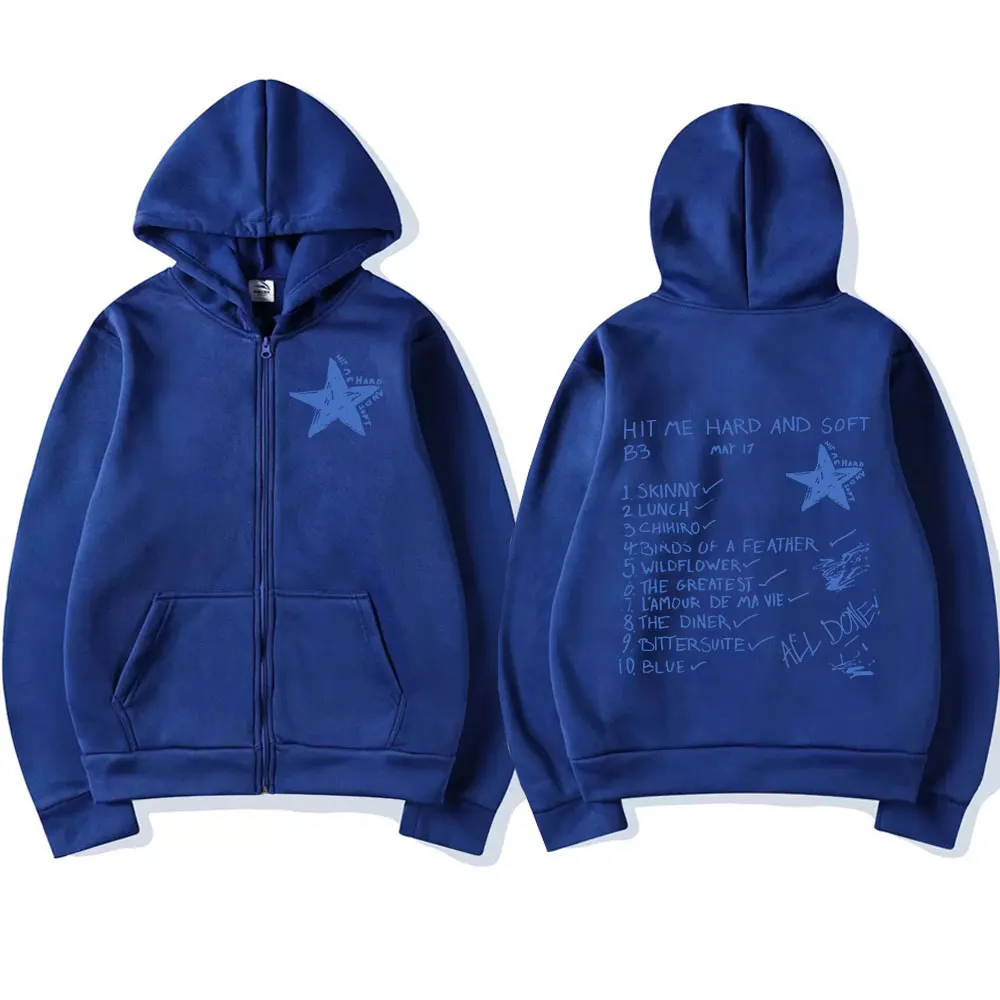 thumbnail image 1 of Hit Me-Sudadera con capucha para hombre y mujer, suéter con cremallera, estilo Harajuku, Hip Hop, informal, 2024, 1 of 3