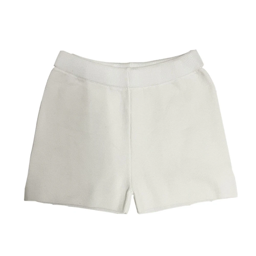 Summer Solid Color Knitted Small Shorts Women European and American Tight Street Flat Straight Shorts Women Bottoms Women Shorts