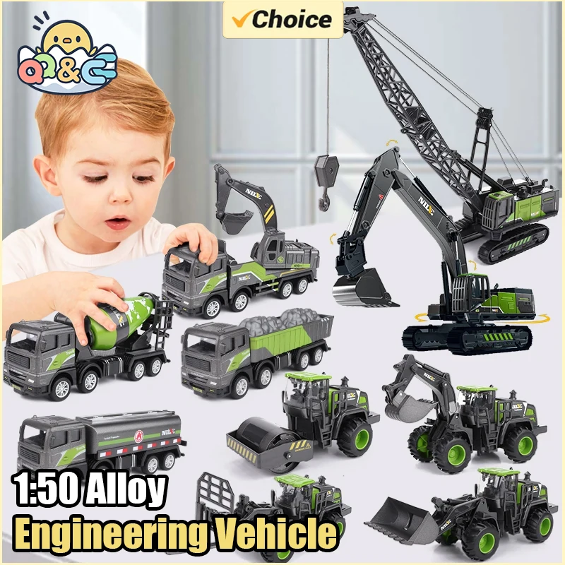 Diecast Excavator Bulldozer Model Car Alloy Toy for Kids