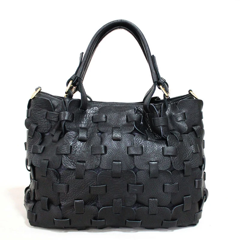 Annmouler Brand Design Women Tote Bag Large Capacity Ladies Handbag Genuine Leather Shoulder Bag Multicolor Crossbody Purses
