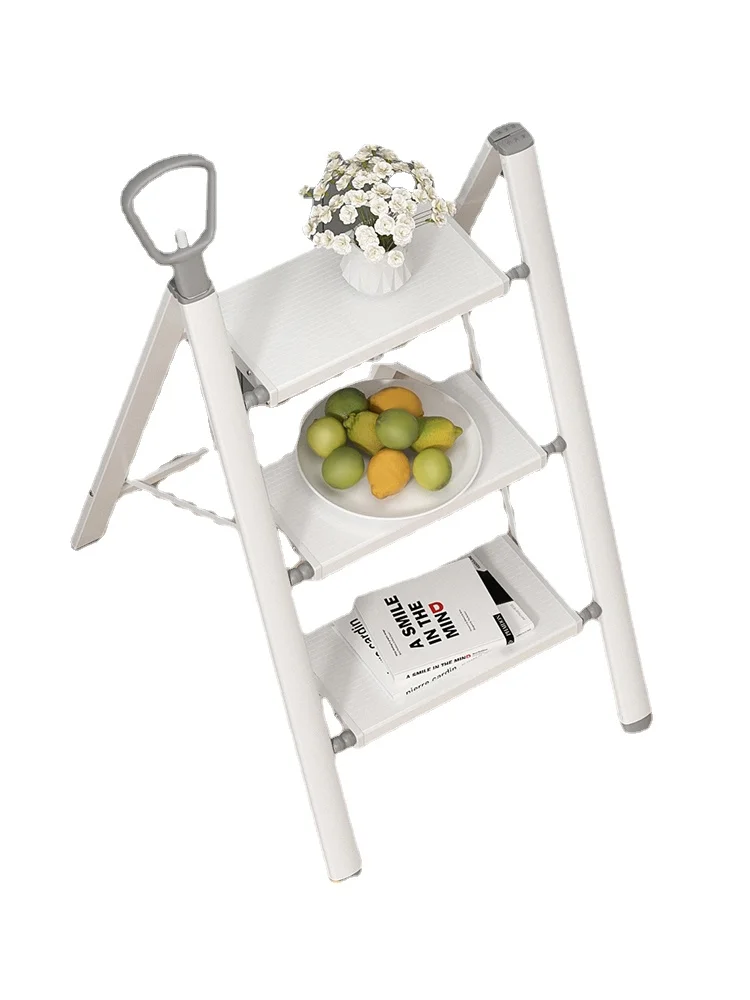 

zq Multifunctional Household Ladder Folding Stair Stretchable Thickened Aluminum Stair Small Step Ladder