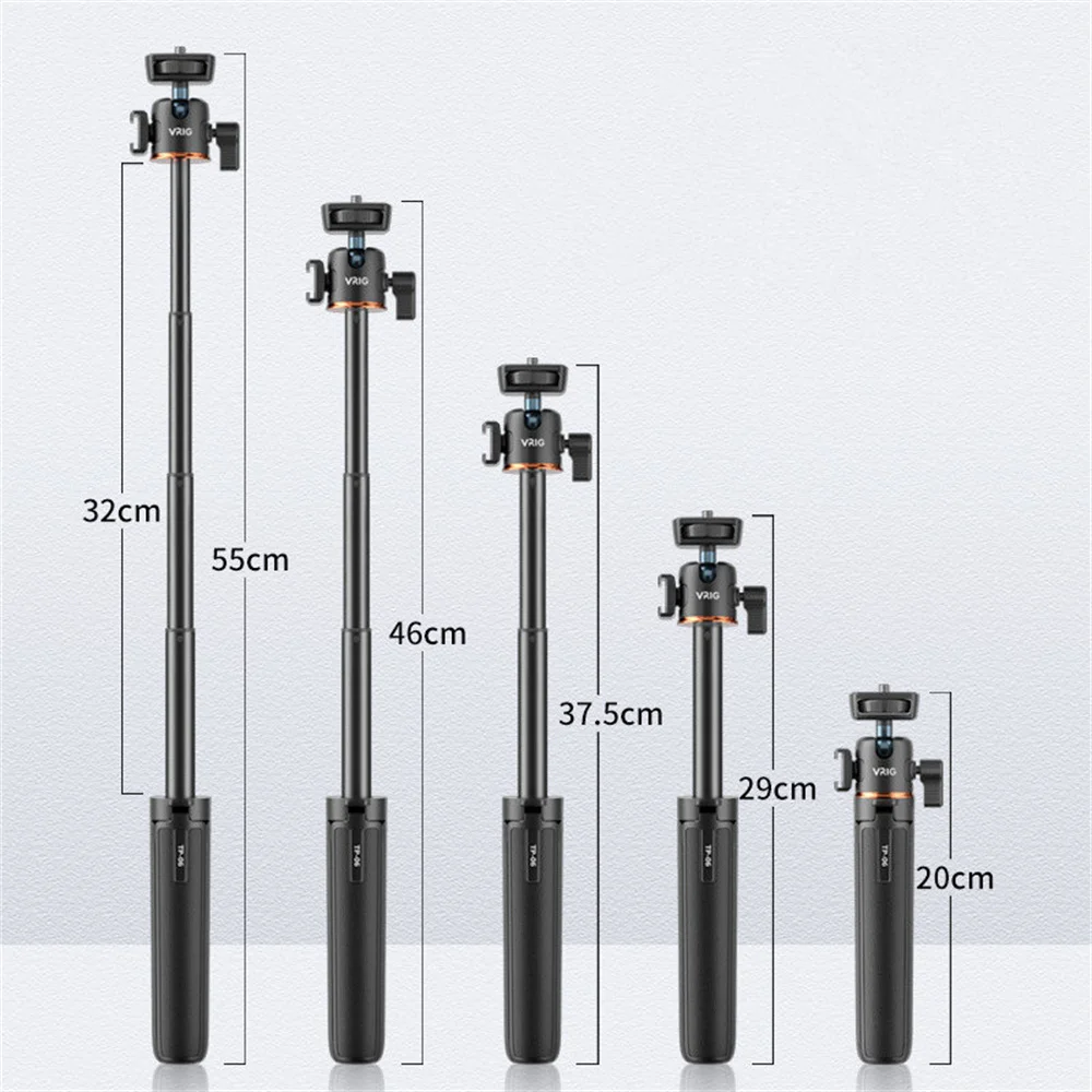 Trépied Téléphone VRIG TP-16S 145cm Avec Télécommande - Rotule 360°