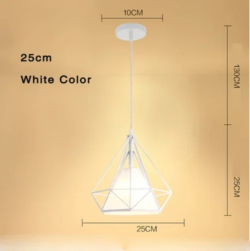 

customRetro Industrial Chandelier Russian Attic Cage Diamond-shaped Hemp Rope Dining Room Living Kitchen Bedroom Black Rope Lamp