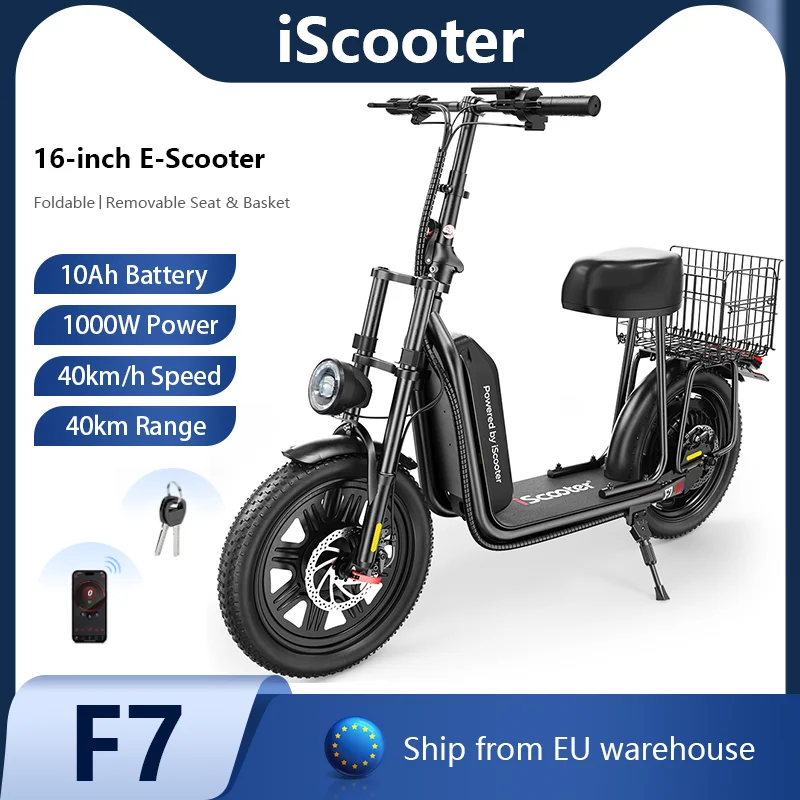 Hulajnoga Elektryczna iScooter F7 1000W 45km/h z Polski za $524.49 / ~2001zł