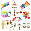 Montessori Wooden Rattles Sand Hammer Enlightenment Music Instrument Xylophone Puzzle Game Development Baby Toys 0 12 Months 1