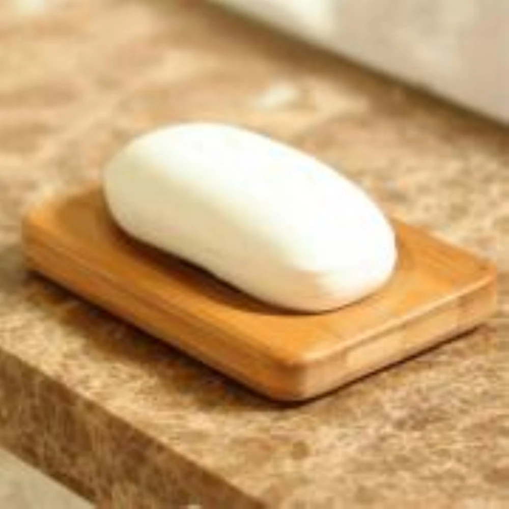 1PC Soap Box Natural Bamboo Dishes Bath Soap Holder Bamboo Case Tray Wooden Prevent Mildew Drain Box Bathroom Washroom Tools 2