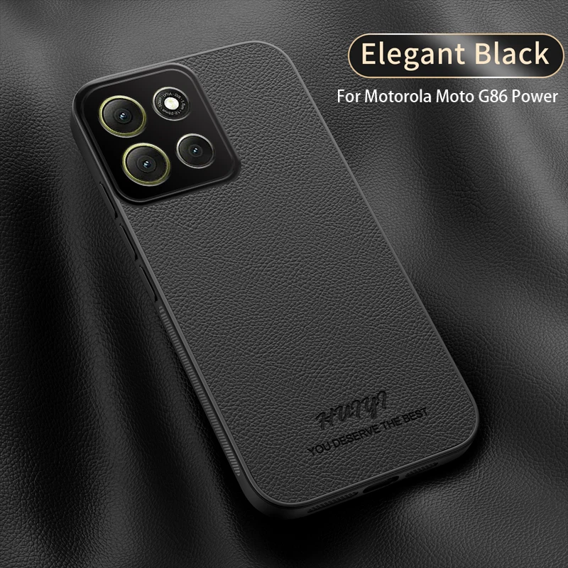 Matte Litchi Texture Leather Soft Silicone Case