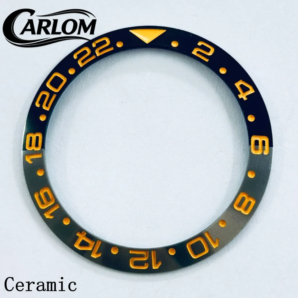 Black Blue Green Gray Ceramic Aluminium Sloping Bezel Insert