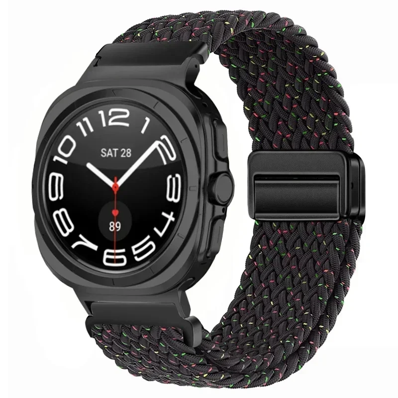 Nylon Braided Loop Strap with Metal Magnetic Clasp