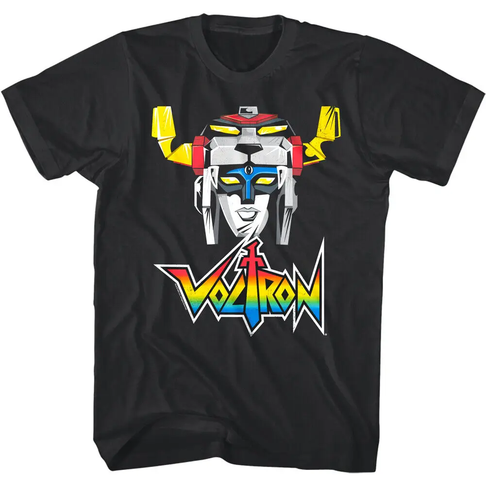 Voltron Lion Force Robot Head Maglietta Da Uomo Vintage Golion Team Defender Maniche Lunghe O Corte