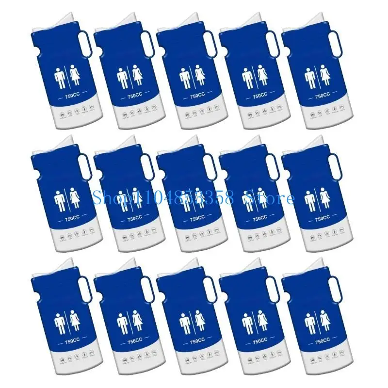 652F 누출 방지 씰이 있는 캠핑 소변 주머니 750ml 성인용 여행용 소변 주머니